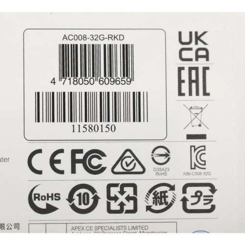 Флеш Диск A-Data 32Gb Classic C008 AC008-32G-RKD USB2.0 красный/черный