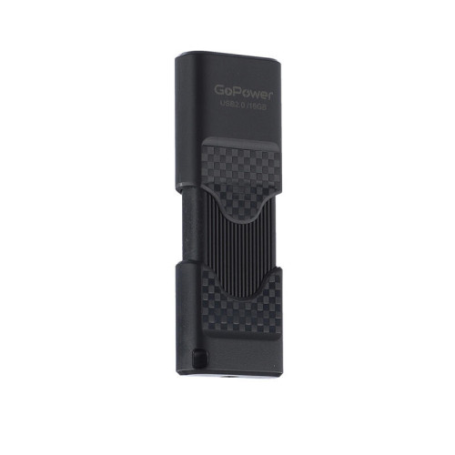 Флеш-накопитель GoPower SLIDER 16GB USB2.0 пластик черный матовый (1/50/1000) Флеш-накопитель GoPower SLIDER 16GB USB2.0 пластик черный матовый (1/50/1000)
