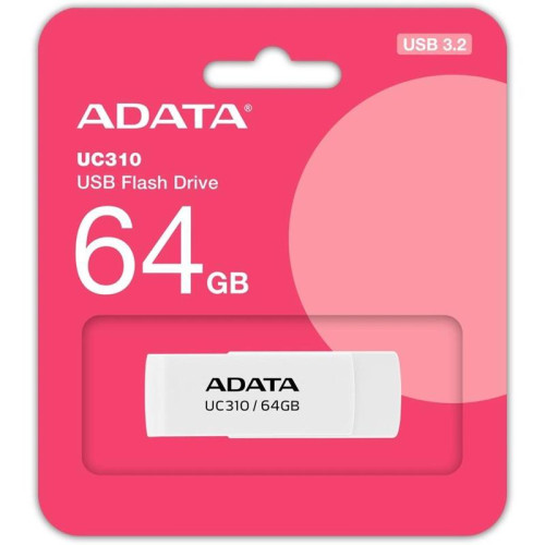 Флеш Диск A-Data 64GB UC310 UC310-64G-RWH USB3.2 белый