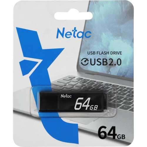 Флеш Диск Netac 64GB U351 NT03U351N-064G-20BK USB2.0 черный