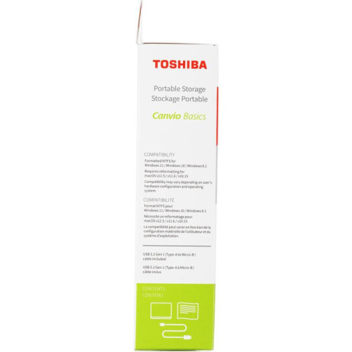Жесткий диск Toshiba USB 3.0 4Tb HDTB540EK3CA Canvio Basics 2.5