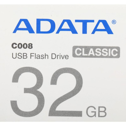 Флеш Диск A-Data 32Gb Classic C008 AC008-32G-RWE USB2.0 белый/синий