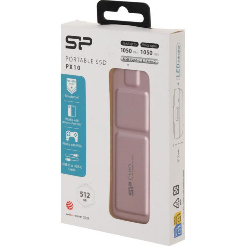 Накопитель SSD Silicon Power USB-C 512GB SP512GBPSDPX10CP PX10 1.8 Накопитель SSD Silicon Power USB-C 512GB SP512GBPSDPX10CP PX10 1.8