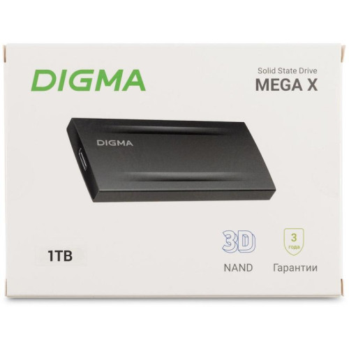 Накопитель SSD Digma USB3.2 Gen2x2 1TB DGSM8001T2MGG MEGA X 1.8 Накопитель SSD Digma USB3.2 Gen2x2 1TB DGSM8001T2MGG MEGA X 1.8