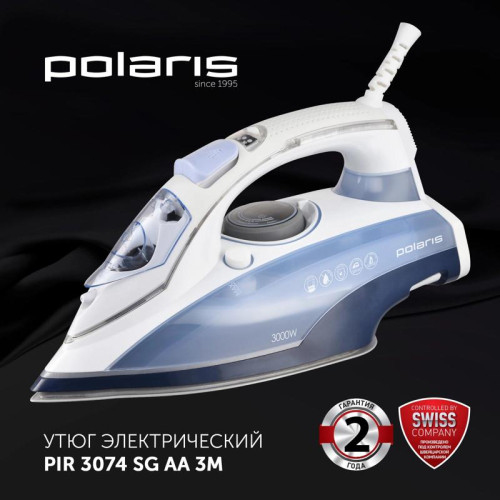 Утюг/ Утюг Polaris PIR 3074 SG AA 3000Вт белый/голубой