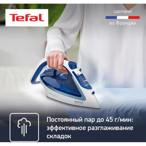 Утюг/ Утюг Tefal Easygliss Plus FV5715E0 2400Вт голубой/белый Утюг/ Утюг Tefal Easygliss Plus FV5715E0 2400Вт голубой/белый