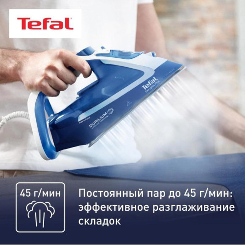 Утюг TEFAL/ Утюг TEFAL FV5735E0 2500Вт, металлокерамика, вертикальное отпаривание, синий Утюг TEFAL/ Утюг TEFAL FV5735E0 2500Вт, металлокерамика, вертикальное отпаривание, синий