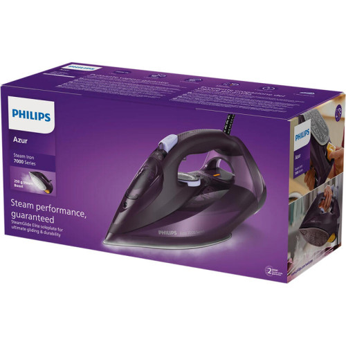 Утюг Philips/ Утюг Philips DST7051/30 Утюг Philips, мощность 2800 Вт, пароувлажнение, подача пара 50 г/мин, паровой удар 250 г/мин, емкость для воды 300 мл, вертикальное отпаривание, цвет фиолетовый Утюг Philips/ Утюг Philips DST7051/30 Утюг Philips, мощность 2800 Вт, пароувлажнение, подача пара 50 г/мин, паровой удар 250 г/мин, емкость для воды 300 мл, вертикальное отпаривание, цвет фиолетовый