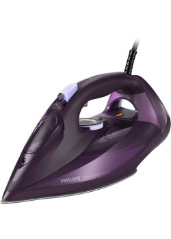 Утюг Philips/ Утюг Philips DST7051/30 Утюг Philips, мощность 2800 Вт, пароувлажнение, подача пара 50 г/мин, паровой удар 250 г/мин, емкость для воды 300 мл, вертикальное отпаривание, цвет фиолетовый