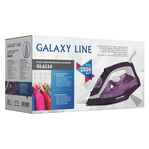 Утюг/ Утюг Galaxy Line GL 6124 2500Вт фиолетовый/белый