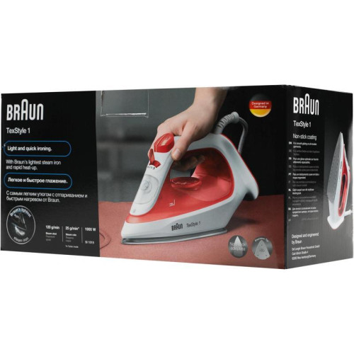 Утюг/ Утюг Braun SI1019RD 1900Вт красный/белый