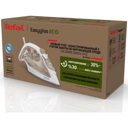 Утюг/ Утюг Tefal Easygliss Eco FV5780E1 2800Вт бежевый/белый Утюг/ Утюг Tefal Easygliss Eco FV5780E1 2800Вт бежевый/белый