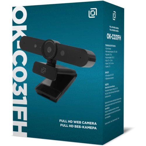 Камера Web Oklick OK-C031FH черный 2Mpix (1920x1080) USB2.0 с микрофоном