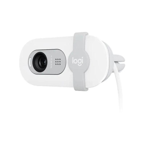Камера Web Logitech HD Webcam Brio 100 белый 2Mpix (1920x1080) USB-A с микрофоном (960-001618)