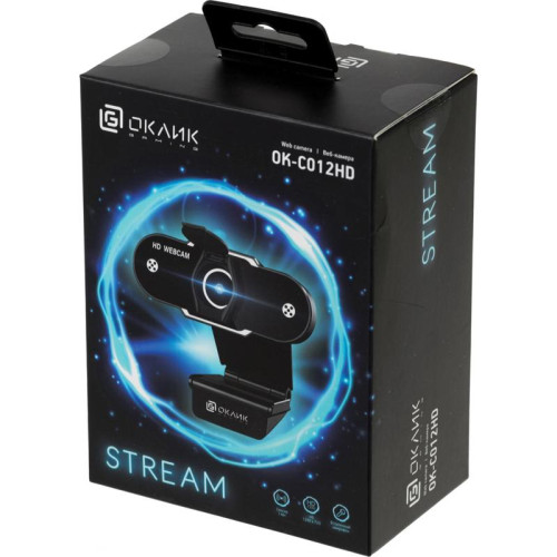 Камера Web Oklick OK-C012HD черный 1Mpix (1280x720) USB2.0 с микрофоном