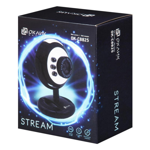 Камера Web Oklick OK-C8825 черный 0.3Mpix (640x480) USB2.0 с микрофоном