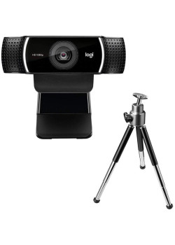 Камера Web Logitech Pro Stream C922 черный 3Mpix (1920x1080) USB2.0 с микрофоном (960-001089)