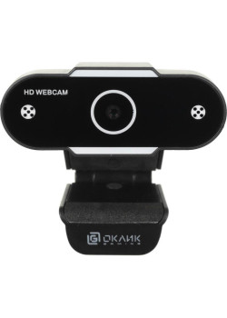 Камера Web Oklick OK-C012HD черный 1Mpix (1280x720) USB2.0 с микрофоном