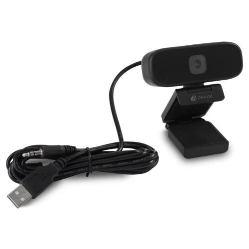 Камера Web Oklick OK-C015HD черный 1Mpix (1280x720) USB2.0 с микрофоном