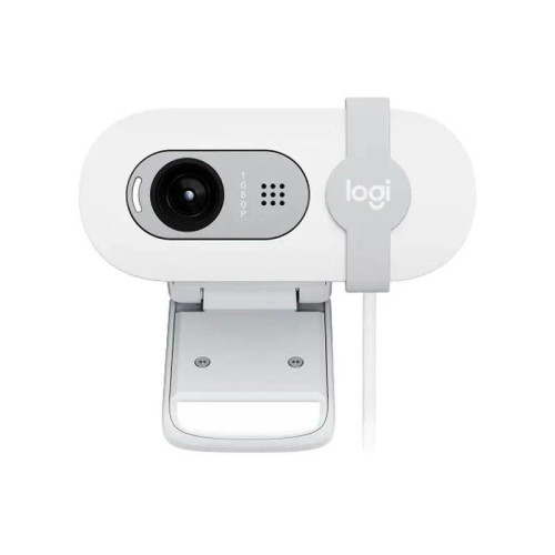 Камера Web Logitech HD Webcam Brio 100 белый 2Mpix (1920x1080) USB-A с микрофоном (960-001618)