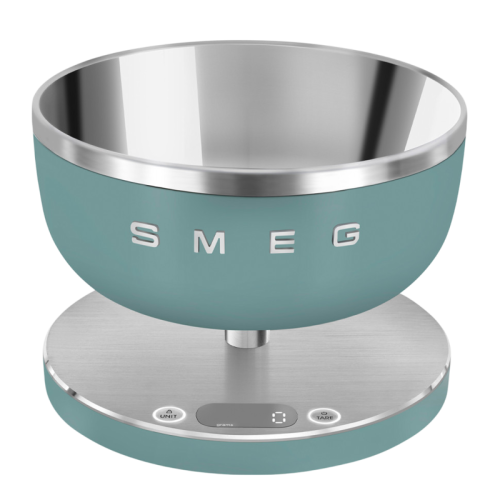 Кухонные весы SMEG, цифровые, максимальный вес 5 кг, шаг 1 г, цвет изумрудно-зеленый