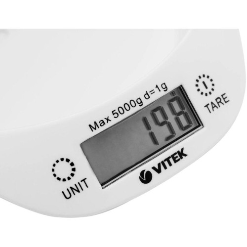 Весы кухонные электронные Vitek VT-2400 макс.вес:5кг белый/зеленый Весы кухонные электронные Vitek VT-2400 макс.вес:5кг белый/зеленый