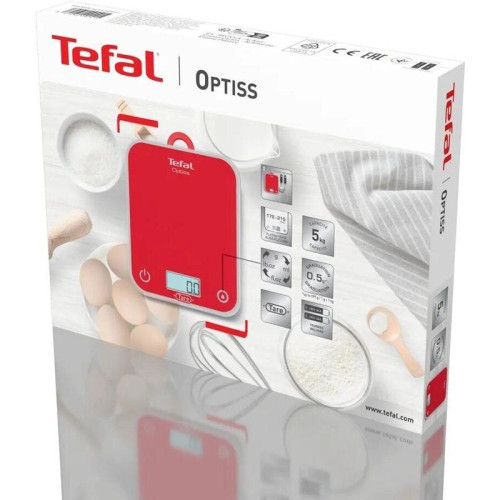 Весы кухонные электронные Tefal Optiss BC50U3V0 макс.вес:5кг красный