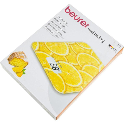 Весы кухонные электронные Beurer KS19 lemon макс.вес:5кг рисунок