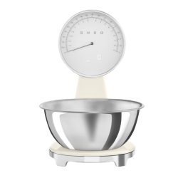 Кухонные весы SMEG, аналоговый/цифровой дисплей, выбор единицы измерения, максимальный вес 5 кг, шаг 1 г, цвет кремовый