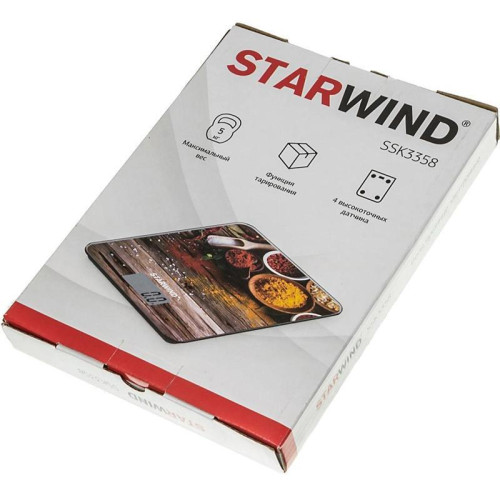 Весы кухонные электронные Starwind SSK3358 макс.вес:5кг