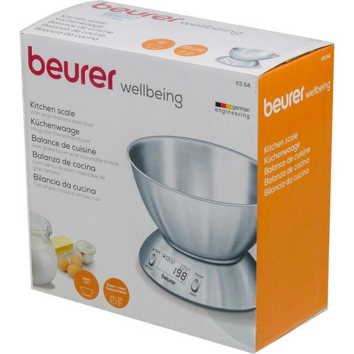 Весы кухонные электронные Beurer KS54 макс.вес:5кг серебристый