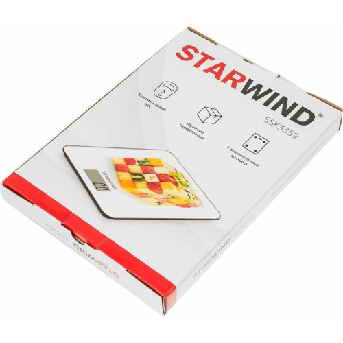 Весы кухонные электронные Starwind SSK3359 макс.вес:5кг