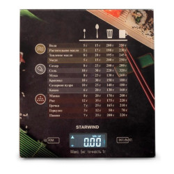 Весы кухонные электронные Starwind SSK3377 макс.вес:5кг рисунок