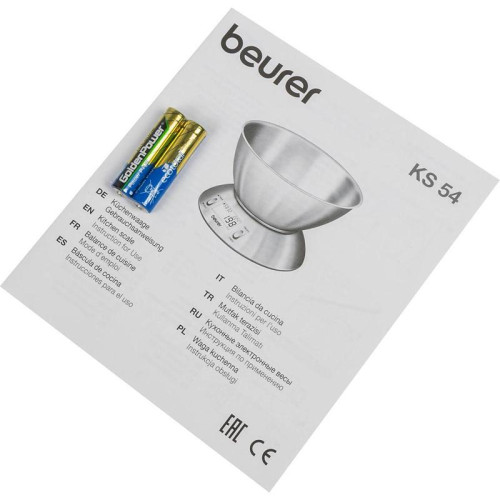 Весы кухонные электронные Beurer KS54 макс.вес:5кг серебристый