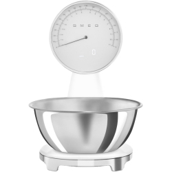 Кухонные весы SMEG, аналоговый/цифровой дисплей, выбор единицы измерения, максимальный вес 5 кг, шаг 1 г, цвет белый
