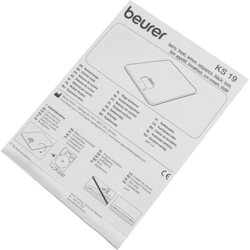 Весы кухонные электронные Beurer KS19 lemon макс.вес:5кг рисунок