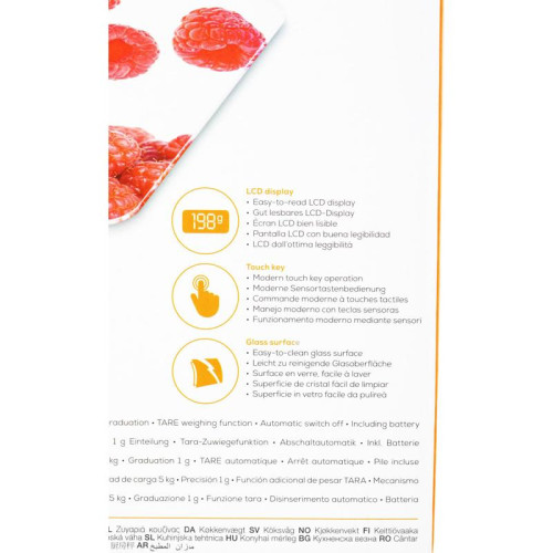 Весы кухонные электронные Beurer KS19 berry макс.вес:5кг рисунок