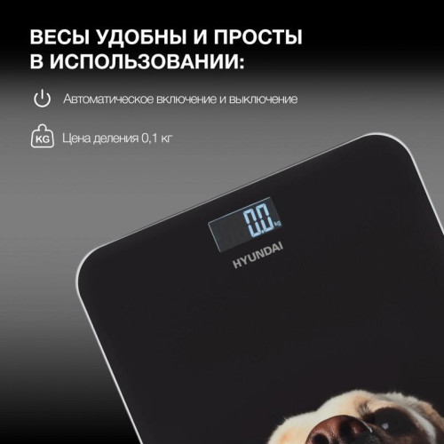 Весы напольные электронные/ Весы напольные электронные Hyundai H-BS03674 макс.180кг черный Весы напольные электронные/ Весы напольные электронные Hyundai H-BS03674 макс.180кг черный