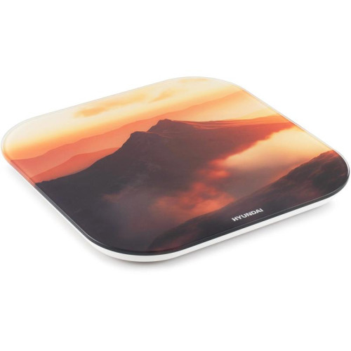 Весы напольные электронные/ Весы напольные электронные Hyundai H-BS03981 макс.180кг оранжевый