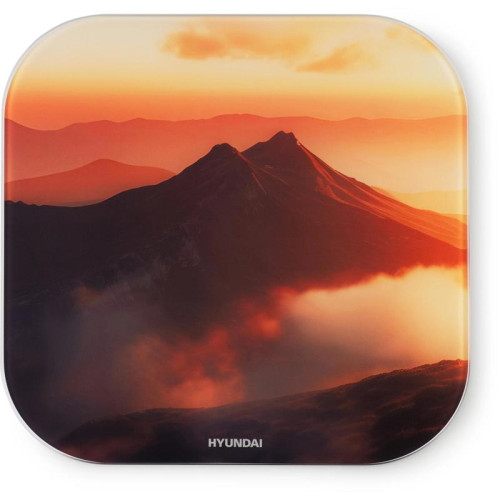 Весы напольные электронные/ Весы напольные электронные Hyundai H-BS03981 макс.180кг оранжевый