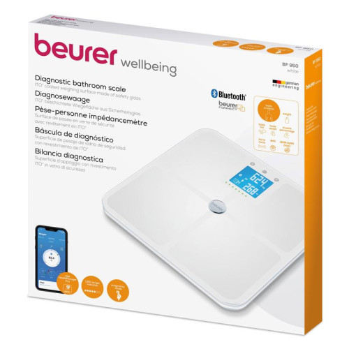 Весы напольные электронные/ Весы напольные электронные Beurer BF950 макс.180кг белый