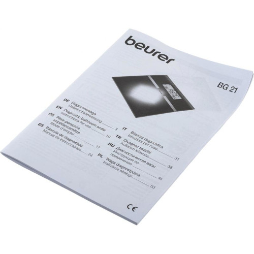 Весы напольные электронные/ Весы напольные электронные Beurer BG21 макс.180кг черный