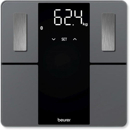 Весы напольные электронные/ Весы напольные электронные Beurer BF 500 Super Black Edition макс.180кг черный