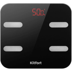 Весы напольные электронные/ Весы напольные электронные Kitfort KT-806 макс.180кг черный
