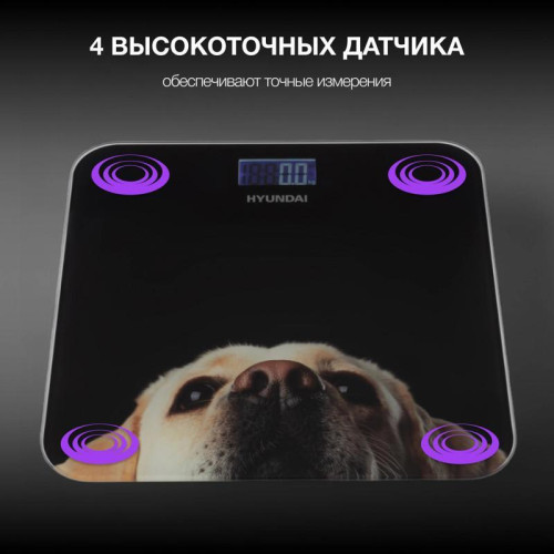 Весы напольные электронные/ Весы напольные электронные Hyundai H-BS03674 макс.180кг черный Весы напольные электронные/ Весы напольные электронные Hyundai H-BS03674 макс.180кг черный