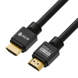 GCR Кабель 0.5m HDMI 2.1, черный, 8K 60Hz, 4K 144Hz, динамический HDR, 4:4:4, Ultra HD, 48.0 Гбит/с, 2 Х экран, армирование, GCR-55549