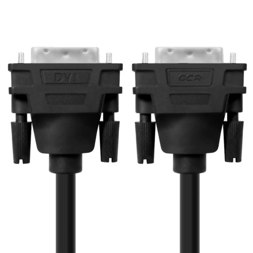 Greenconnect Кабель DVI-D 5.0m, черный, OD 8.5mm, 28/28 AWG, DVI/DVI, 25M/25M, GCR-DM2DMC-5.0m, двойной экран