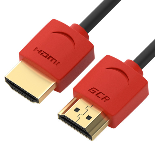 Greenconnect Кабель SLIM 0.3m HDMI 2.0, желтые коннекторы Slim, OD3.8mm, HDR 4:2:2, Ultra HD, 4K 60 fps 60Hz, 3D, AUDIO, 18.0 Гбит/с, 32/32 AWG, GCR-51602