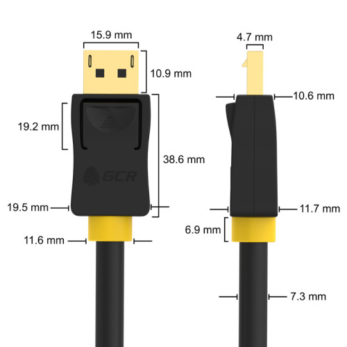 GCR Кабель PROF 1.5m DisplayPort v1.4, 8K 60Hz, 4K 165Hz, черный, ферритовые кольца GCR Кабель PROF 1.5m DisplayPort v1.4, 8K 60Hz, 4K 165Hz, черный, ферритовые кольца
