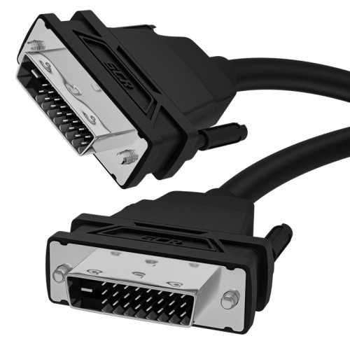 GCR PRO Кабель DVI-D 1.5m, черный, OD 8.5mm, 28 AWG, DVI/DVI, 25M/25M, двойной экран, GCR-52533